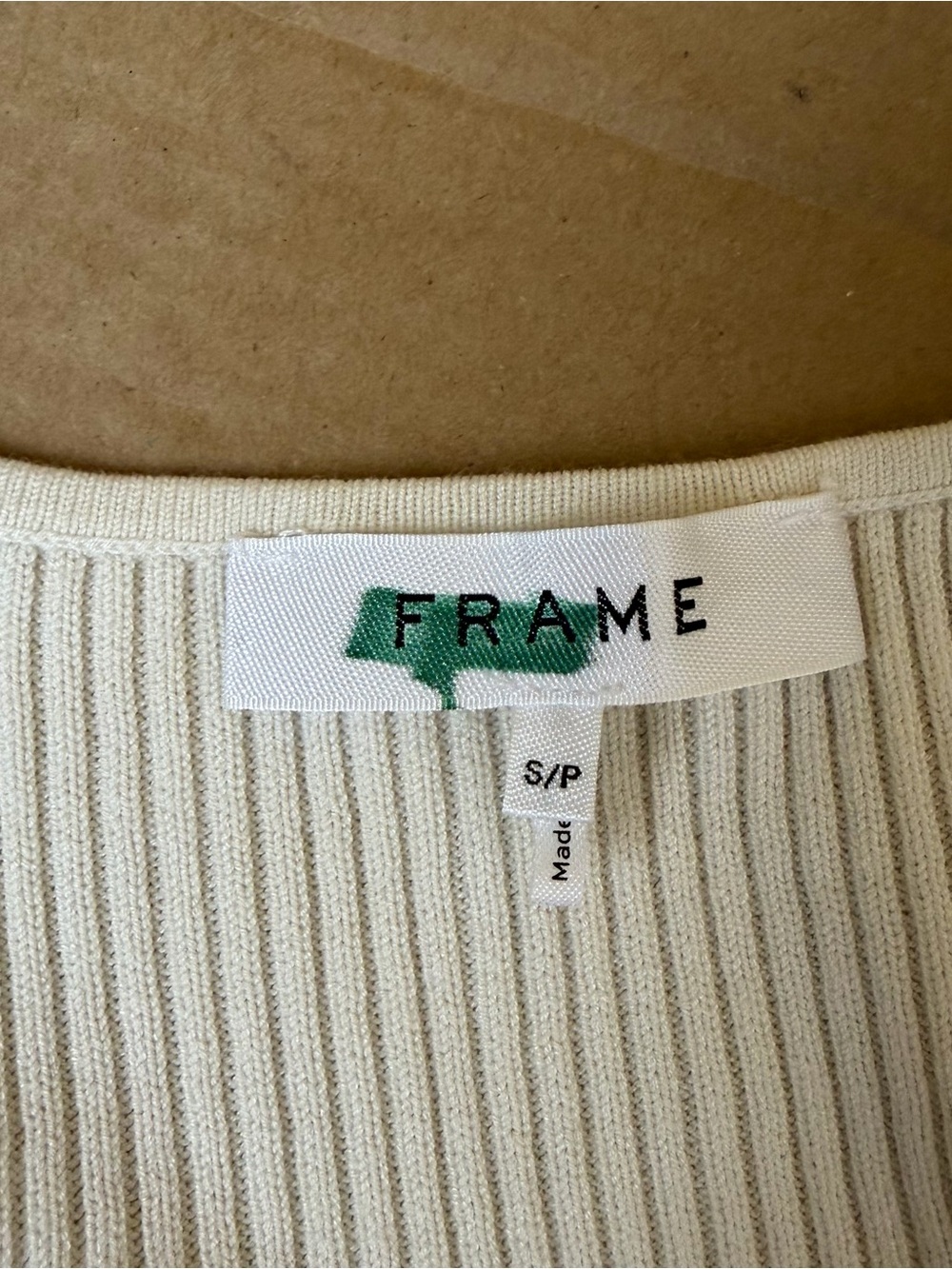 Frame Ivory Ribbed Knit Top - Picture 8 of 9
